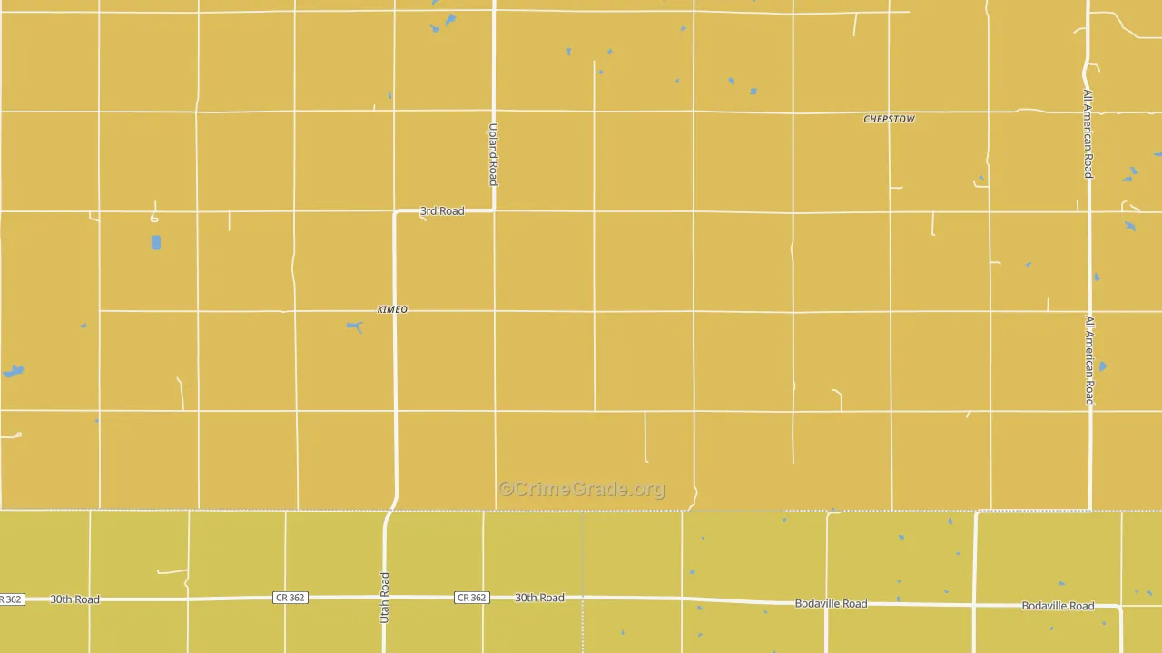 Kimeo, KS Map of Vandalism Rates