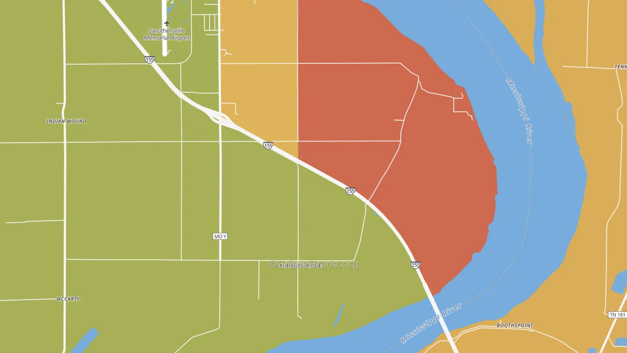 Kinfolks Ridge, MO Map of Vandalism Rates