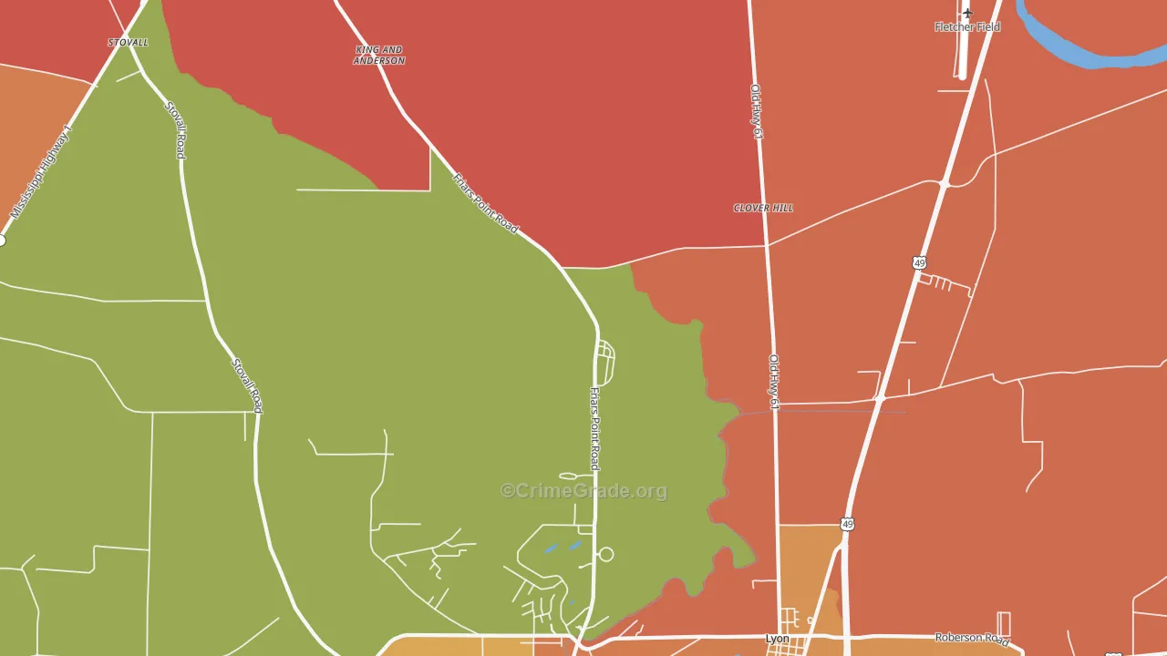 King and Anderson, MS Map of Vandalism Rates