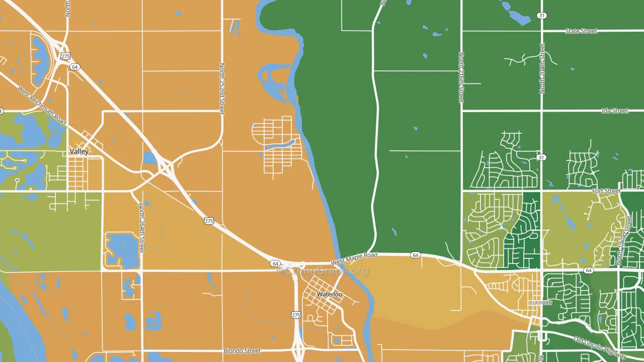 King Lake, NE Map of Vandalism Rates