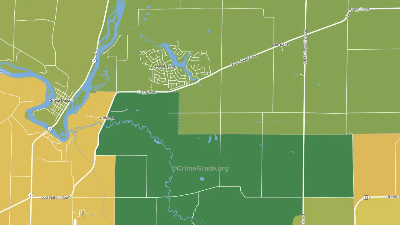 Kingdom, IL Map of Vandalism Rates