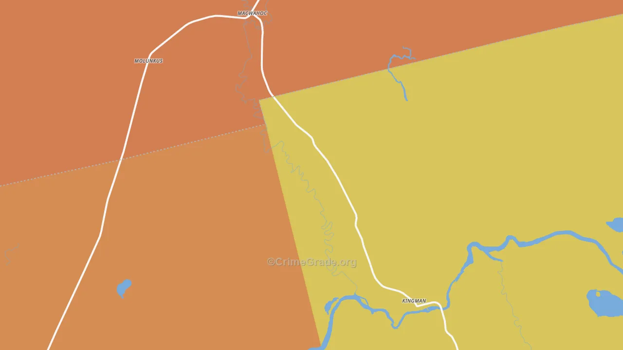 Kingman, ME Map of Vandalism Rates