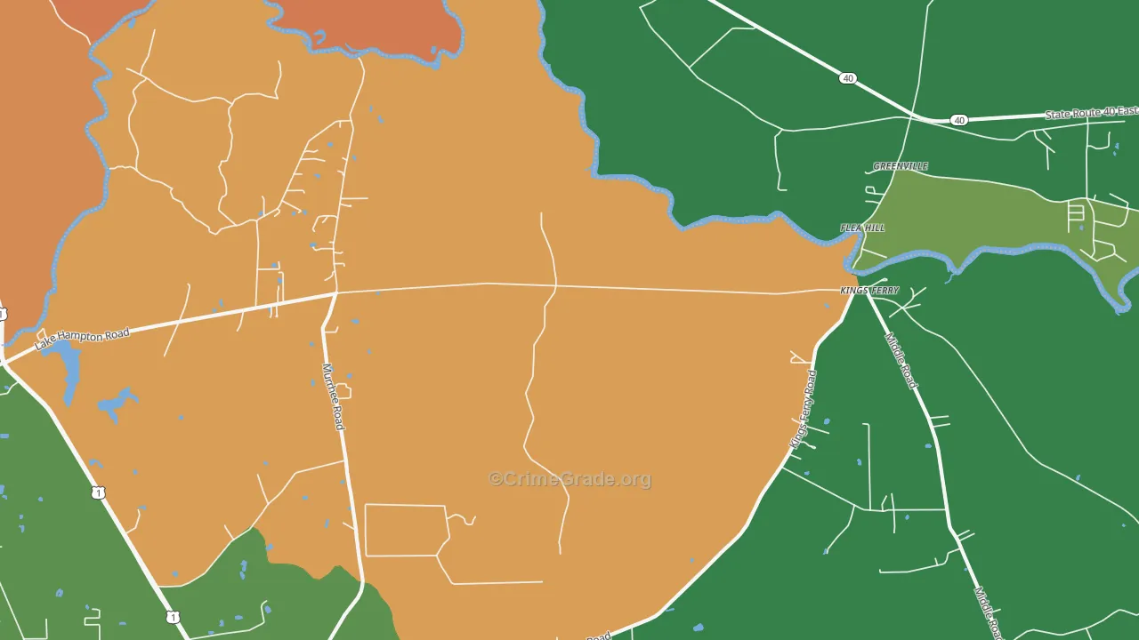 Kings Ferry, FL Map of Vandalism Rates