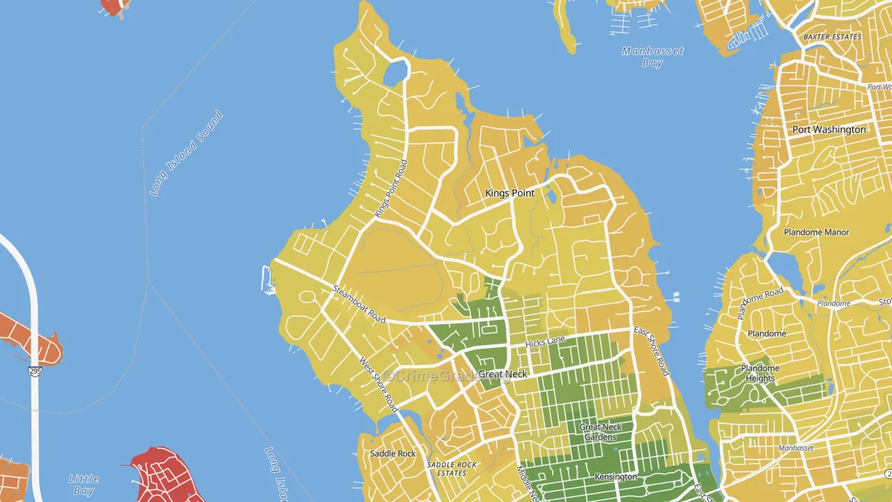 Kings Point, NY Map of Vandalism Rates