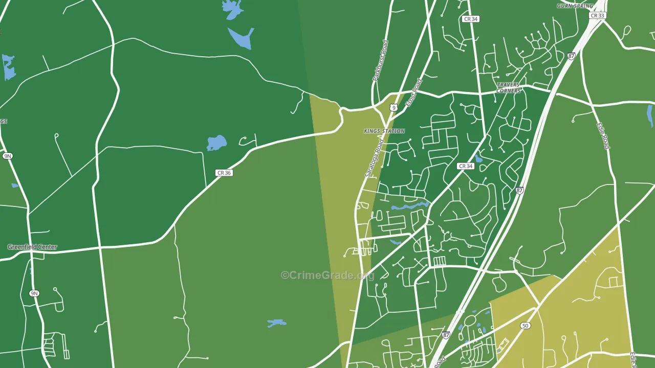 Kings Station, NY Map of Vandalism Rates