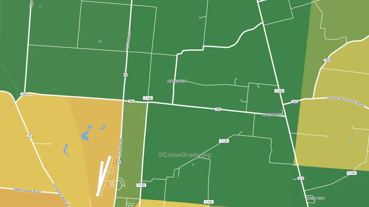 Kingscreek, OH Map of Vandalism Rates