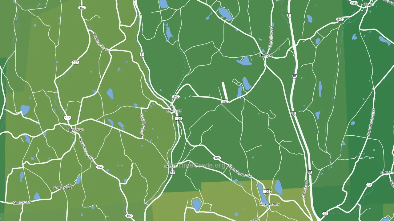 Kingsley, PA Map of Vandalism Rates