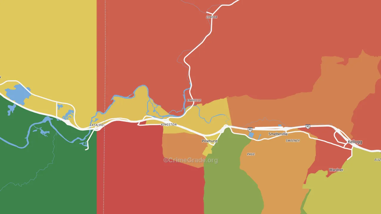 Kingston, ID Map of Vandalism Rates