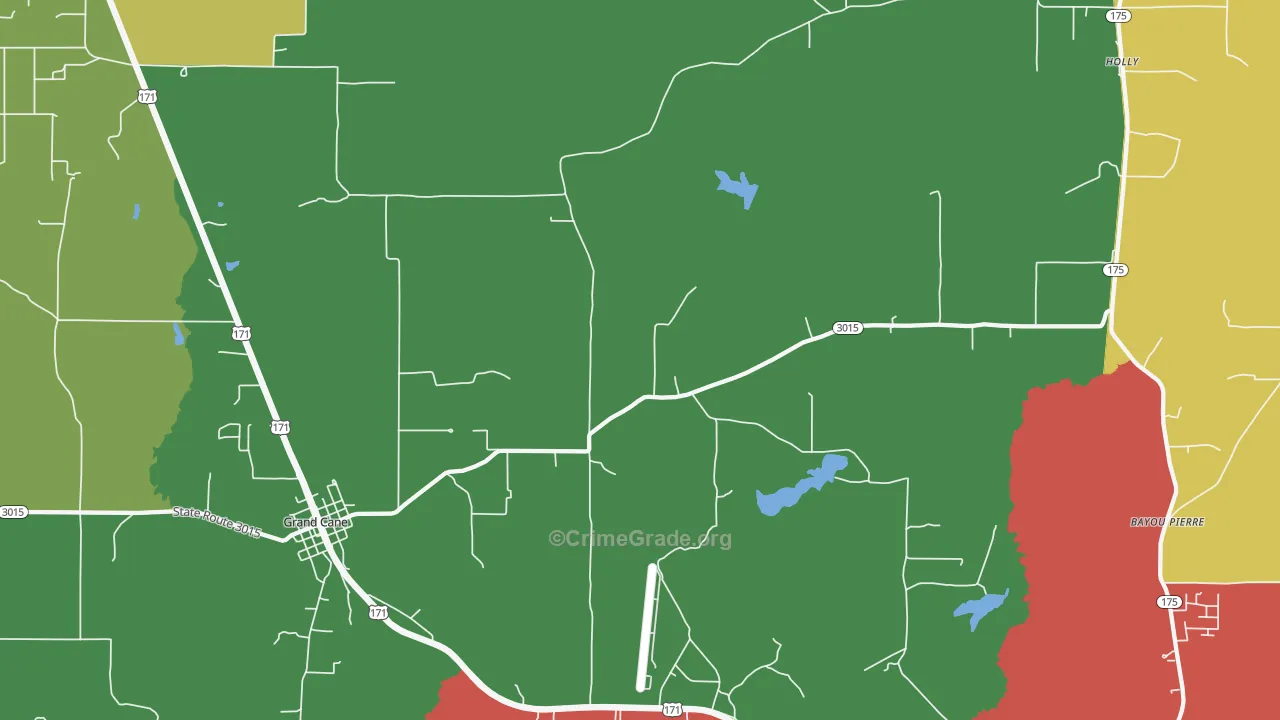 Kingston, LA Map of Vandalism Rates