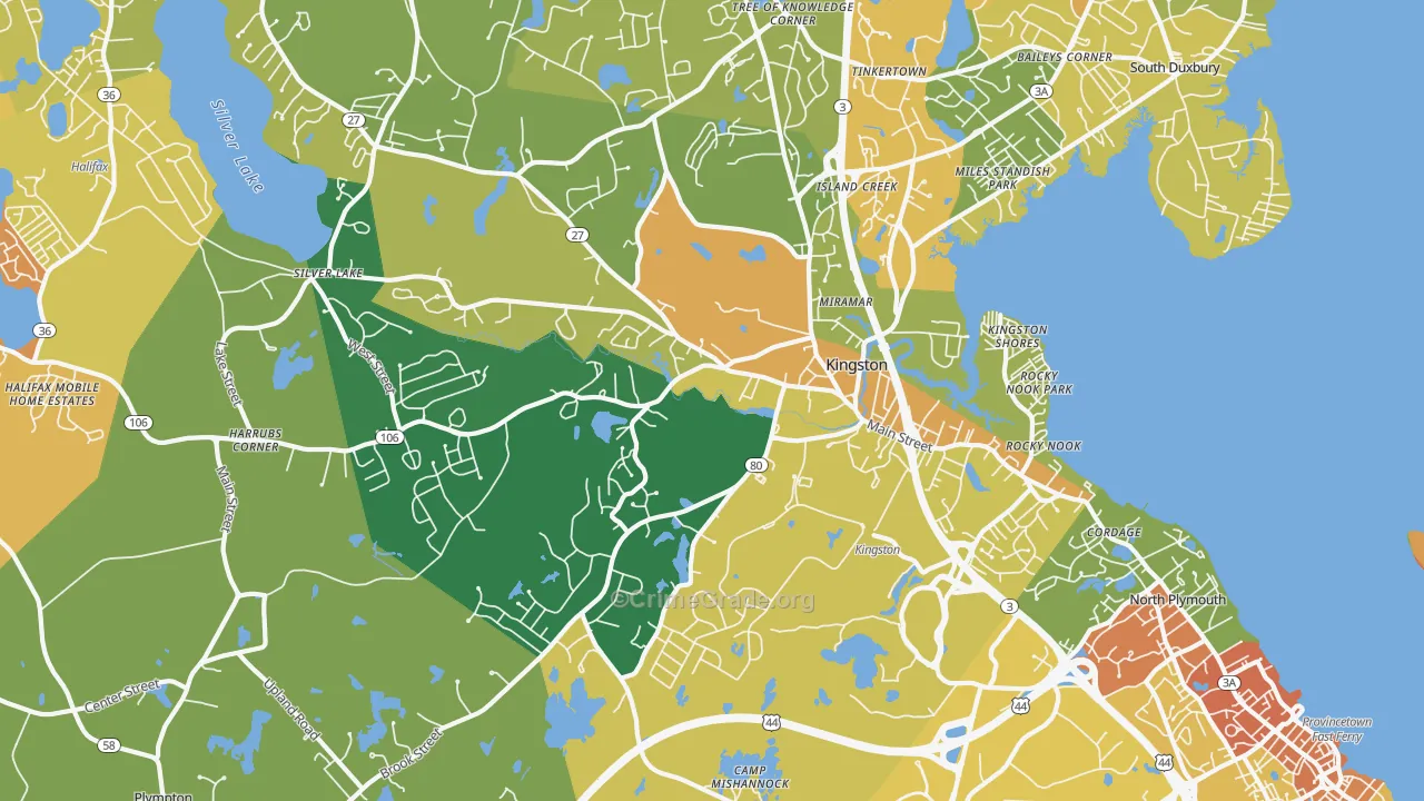 Kingston, MA Map of Vandalism Rates