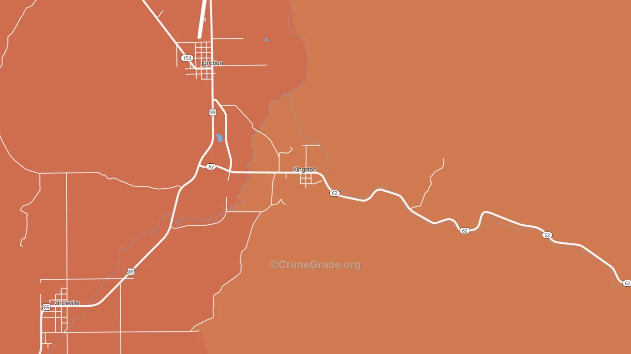 Kingston, UT Map of Vandalism Rates