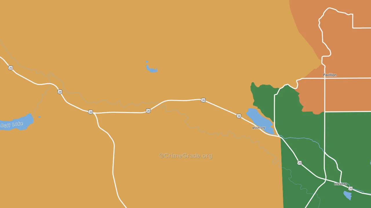 Kinnear, WY Map of Vandalism Rates