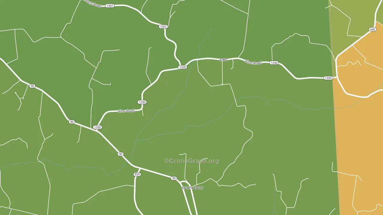 Kino, KY Map of Vandalism Rates