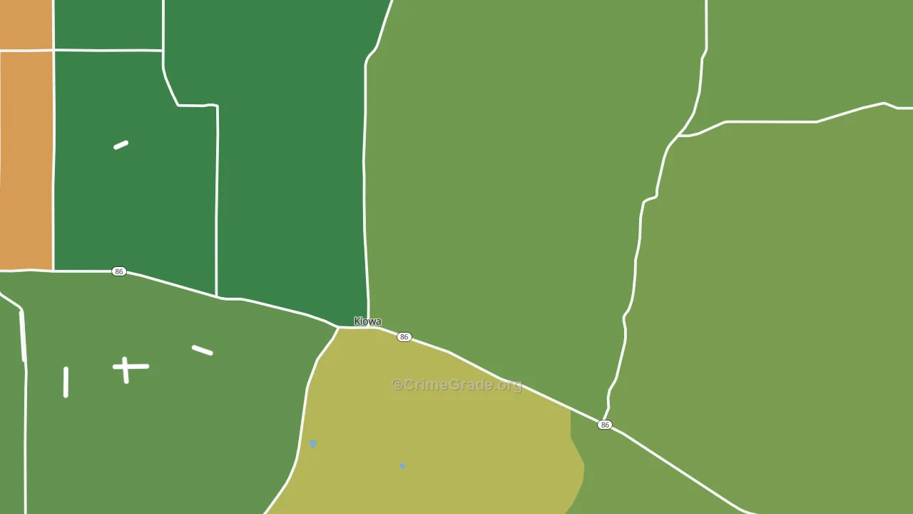 Kiowa, CO Map of Vandalism Rates