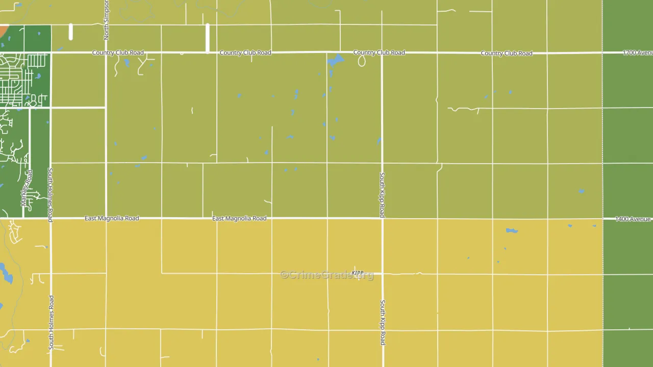 Kipp, KS Map of Vandalism Rates
