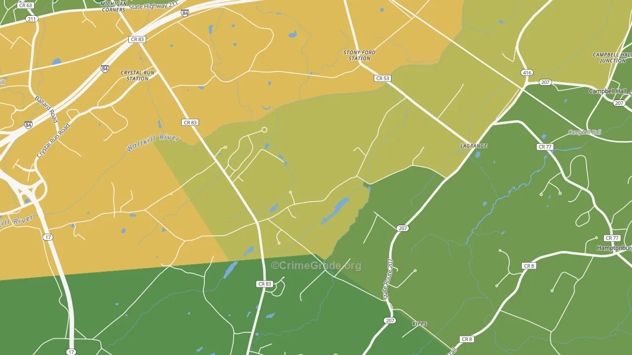Kipps, NY Map of Vandalism Rates