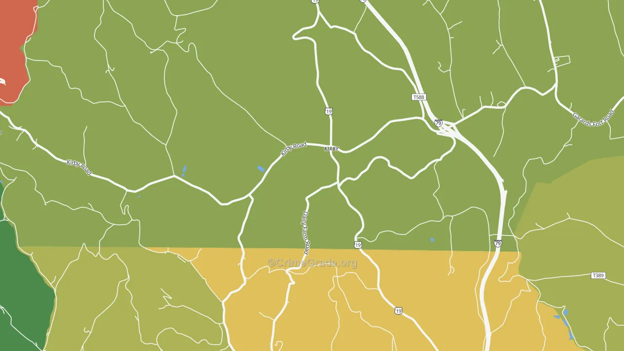 Kirby, PA Map of Vandalism Rates