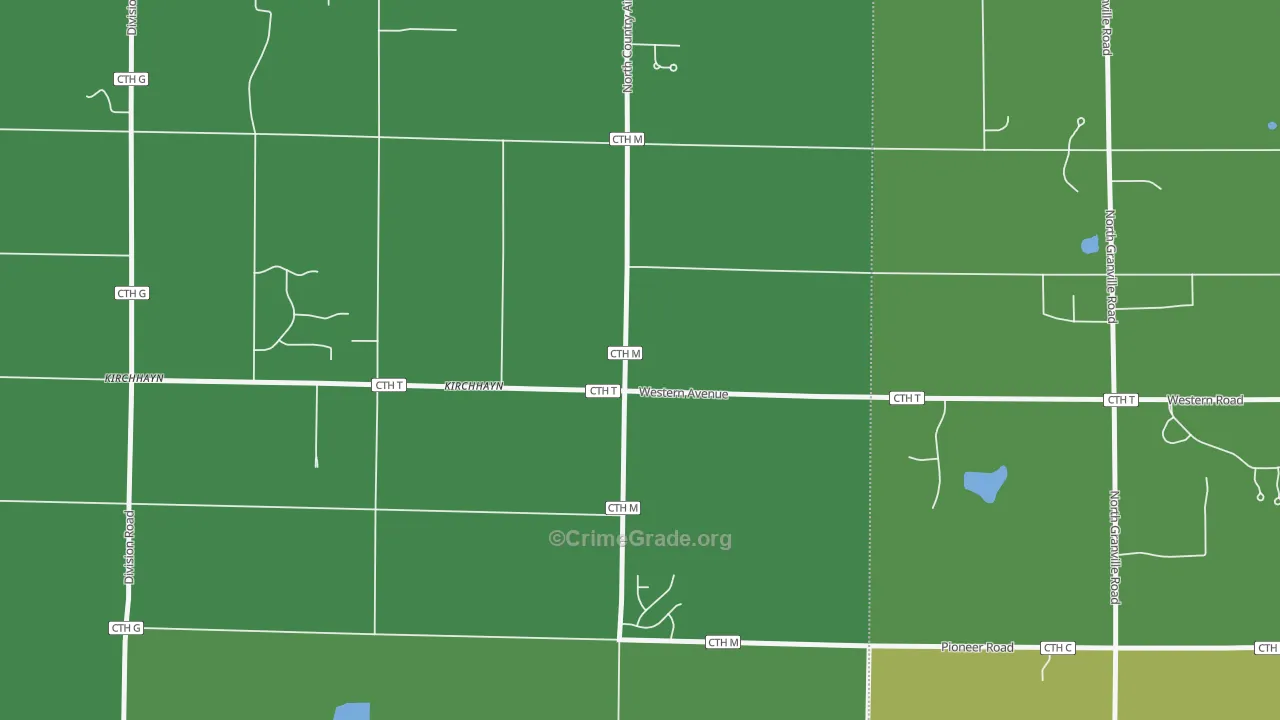 Kirchhayn, WI Map of Vandalism Rates