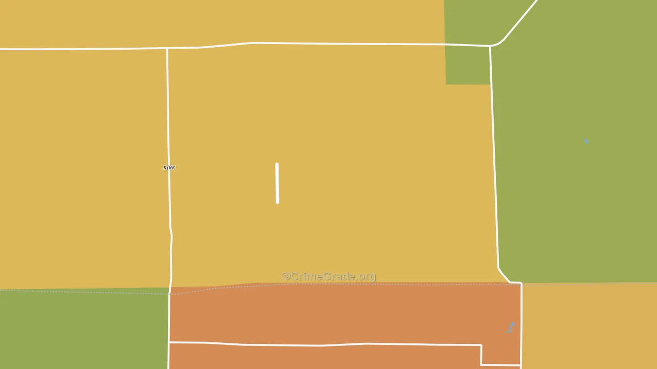 Kirk, CO Map of Vandalism Rates