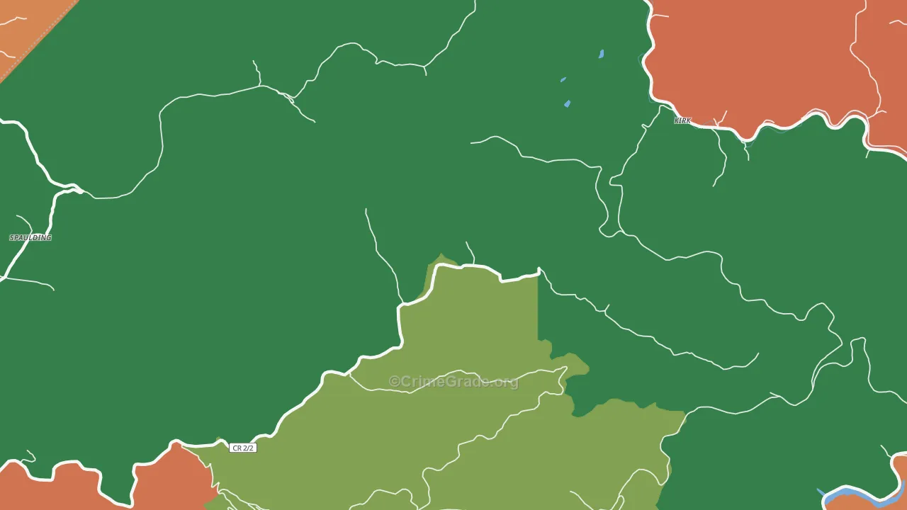 Kirk, WV Map of Vandalism Rates