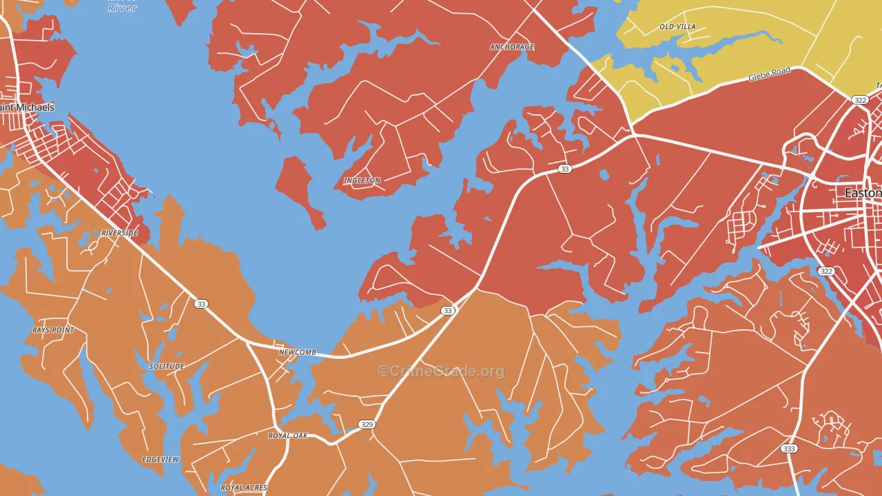 Kirkham, MD Map of Vandalism Rates
