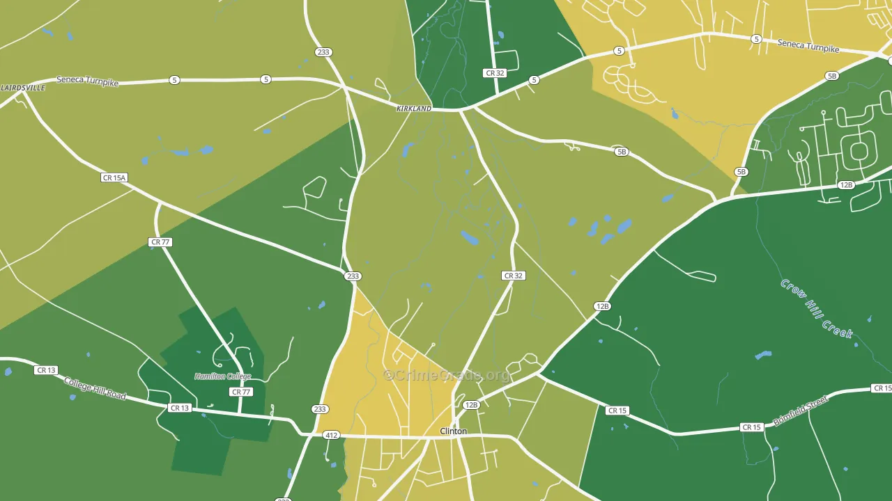 Kirkland, NY Map of Vandalism Rates