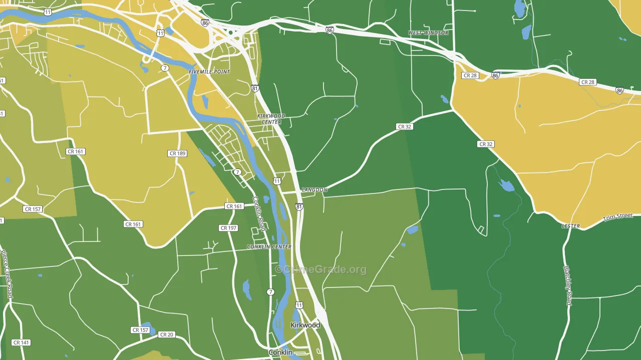Kirkwood, NY Map of Vandalism Rates