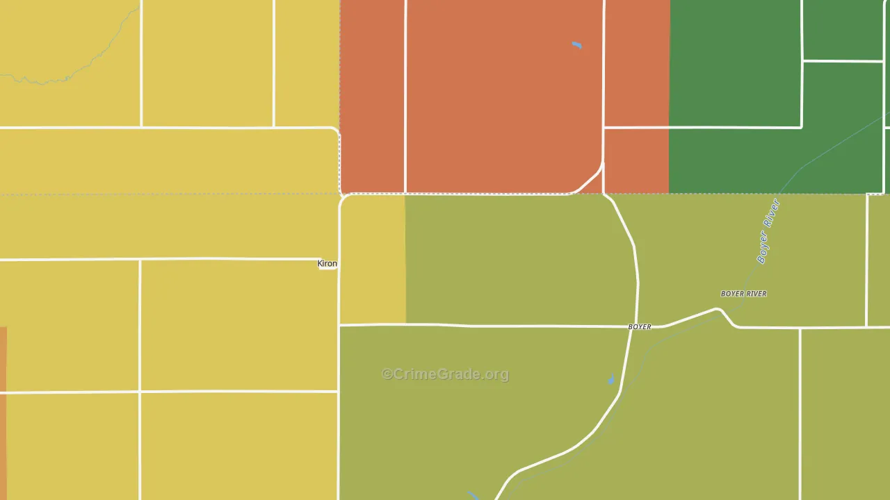Kiron, IA Map of Vandalism Rates