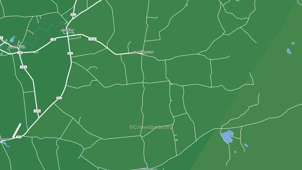 Kirschnerville, NY Map of Vandalism Rates