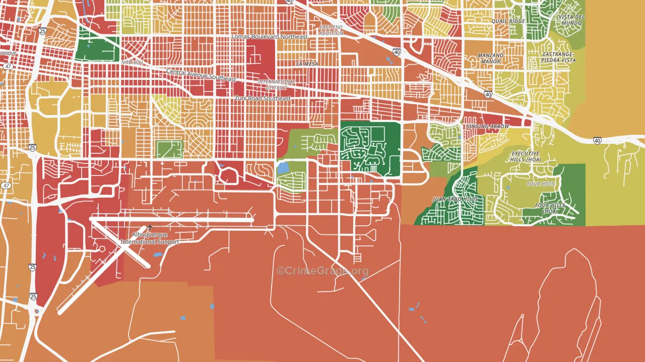 Kirtland Afb, NM Map of Vandalism Rates