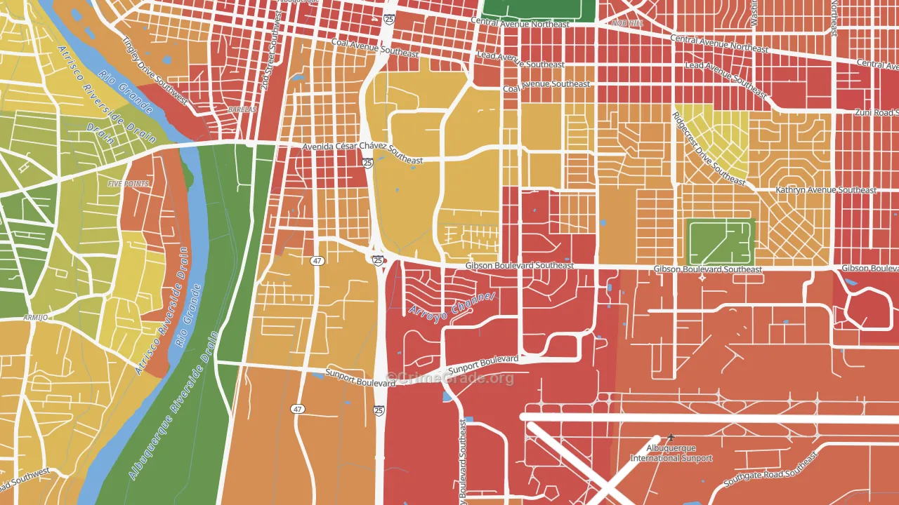 Kirtland Community, Albuquerque, NM Map of Vandalism Rates