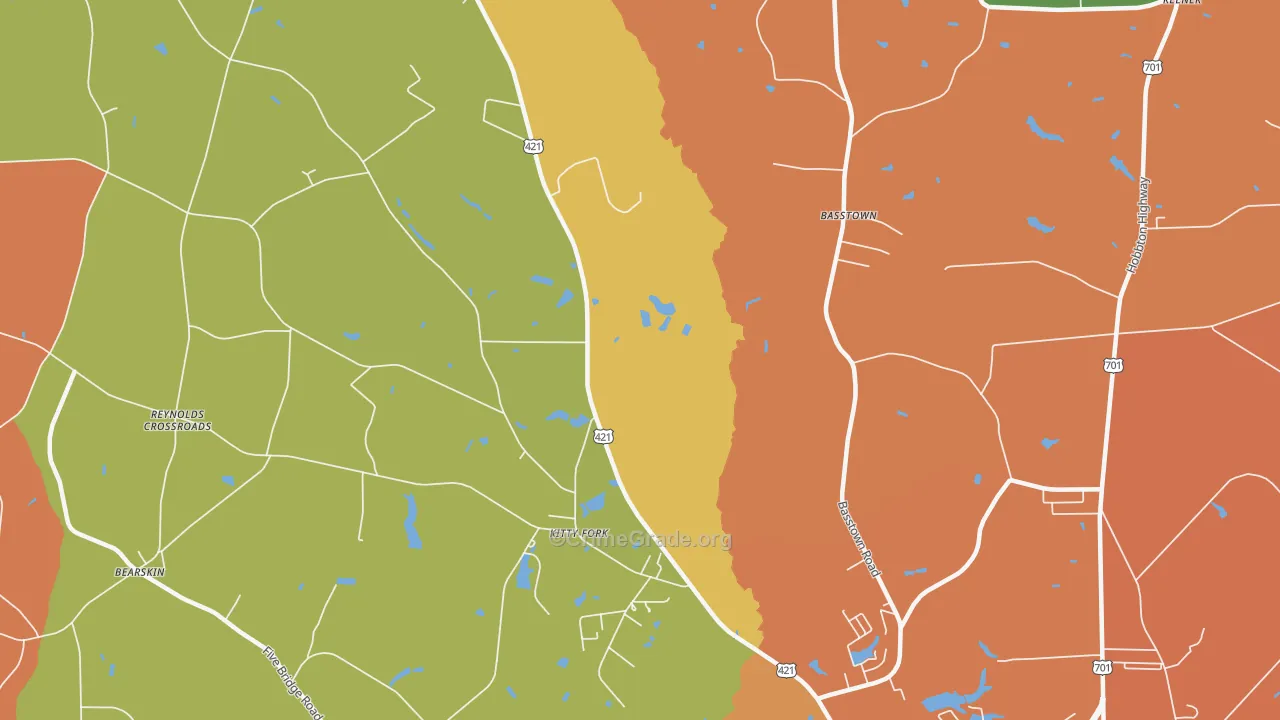 Kitty Fork, NC Map of Vandalism Rates