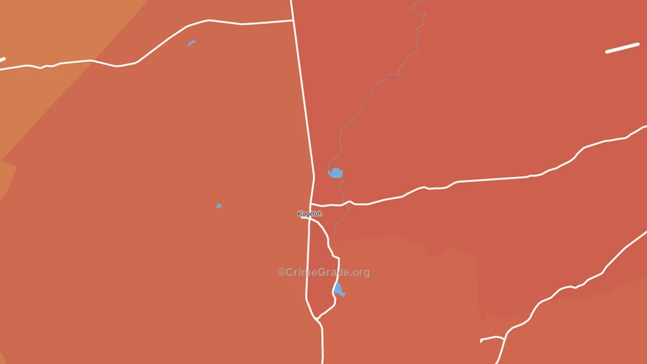 Klagetoh, AZ Map of Vandalism Rates