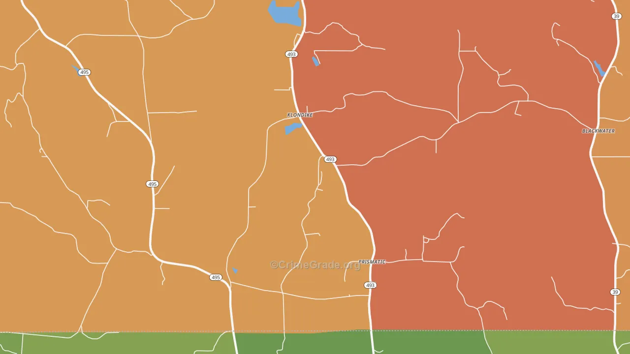 Klondike, MS Map of Vandalism Rates