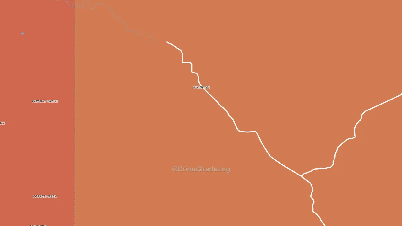 Klondyke, AZ Map of Vandalism Rates