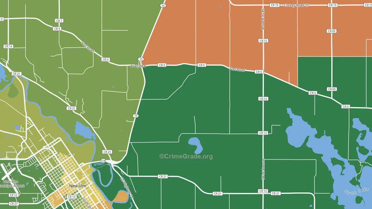 Klossner, MN Map of Vandalism Rates