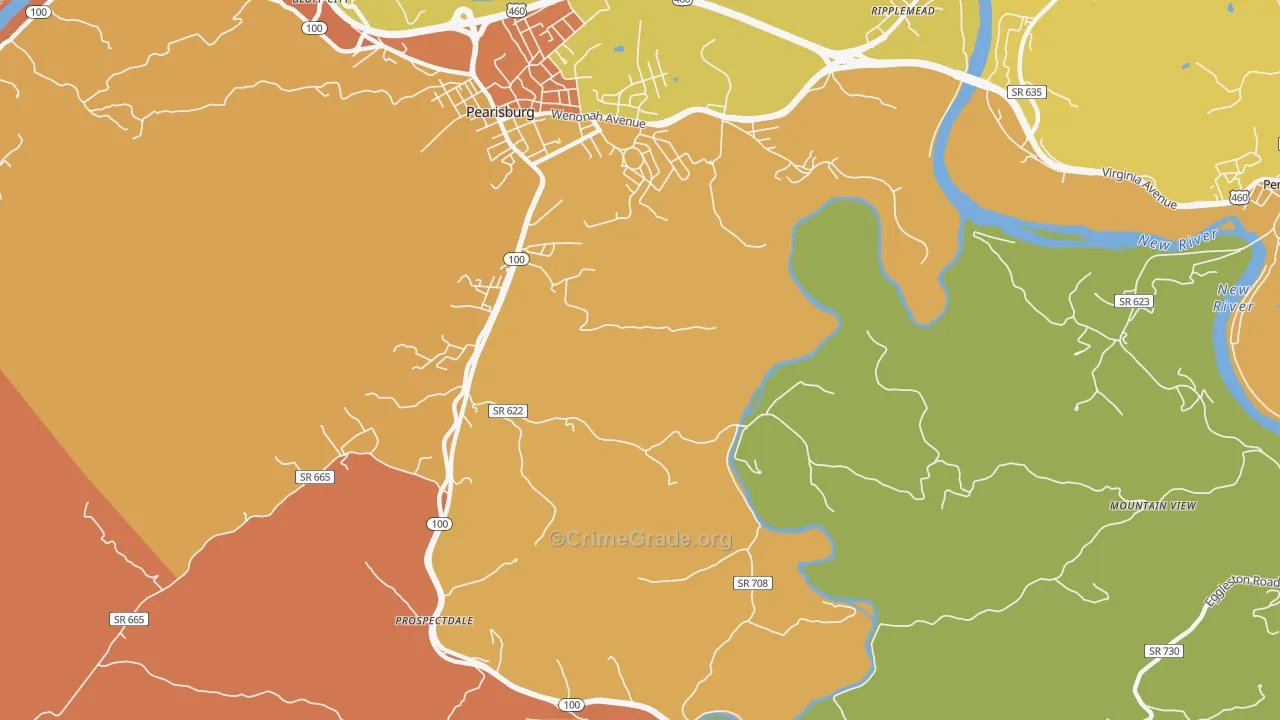 Klotz, VA Map of Vandalism Rates
