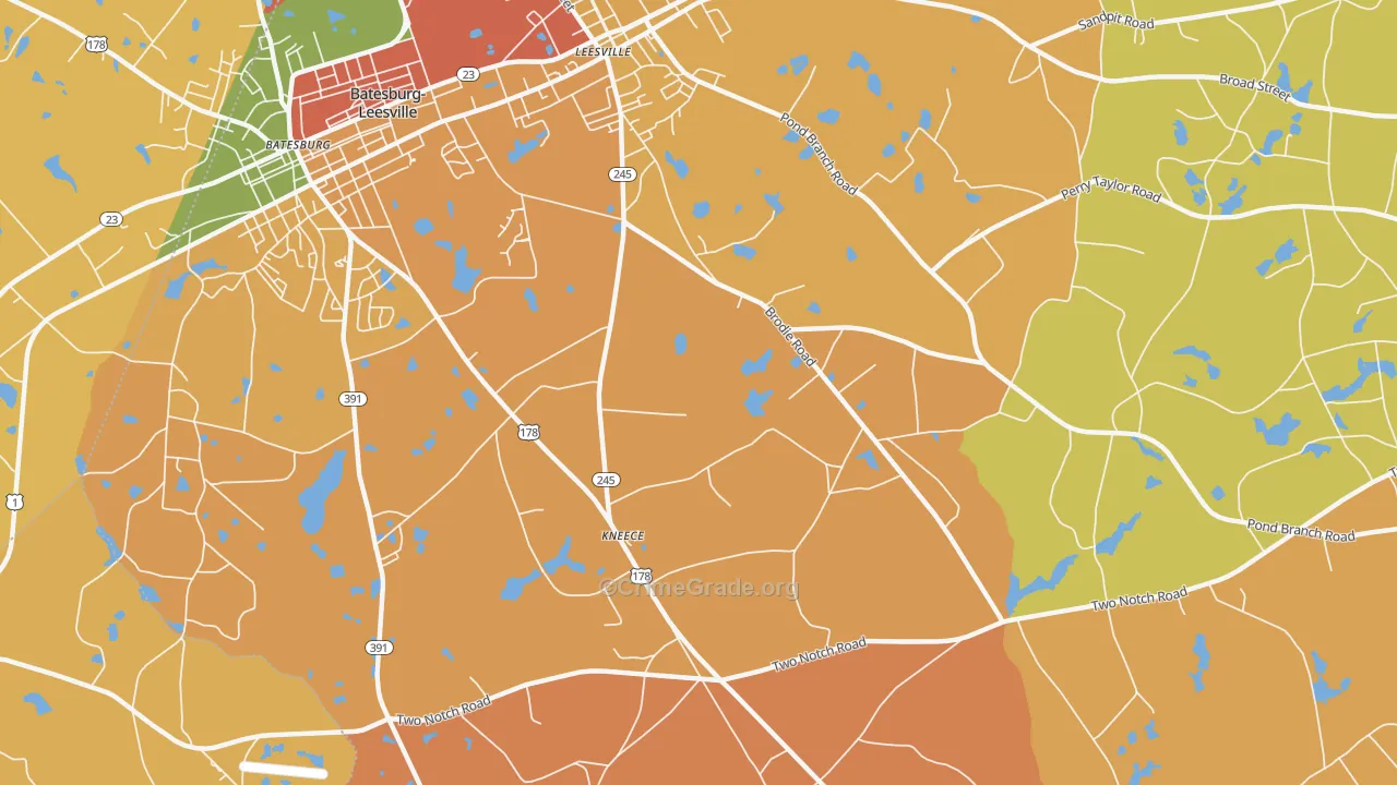 Kneece, SC Map of Vandalism Rates