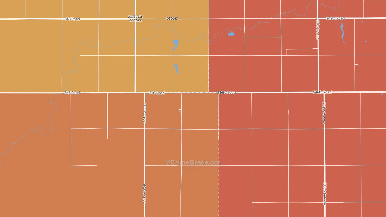 Knievels Corner, NE Map of Vandalism Rates