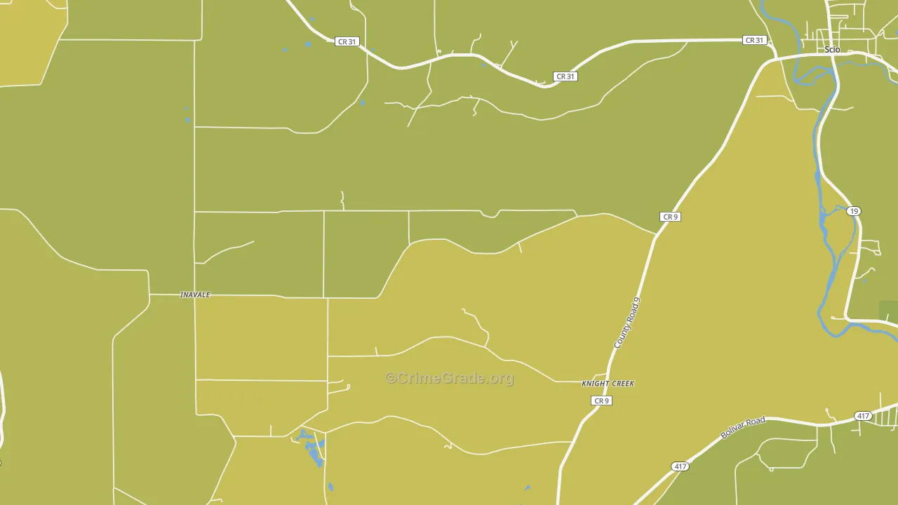 Knight Creek, NY Map of Vandalism Rates