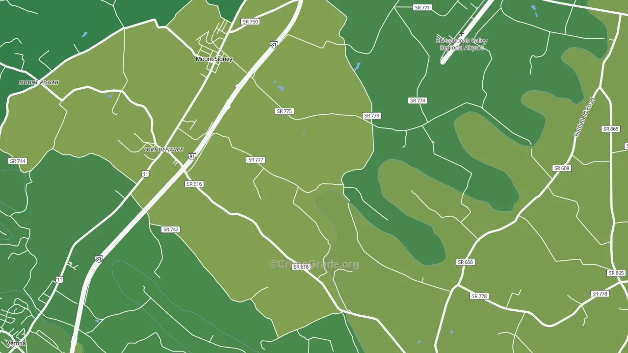 Knightly, VA Map of Vandalism Rates