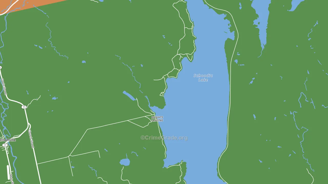 Knights Landing, ME Map of Vandalism Rates