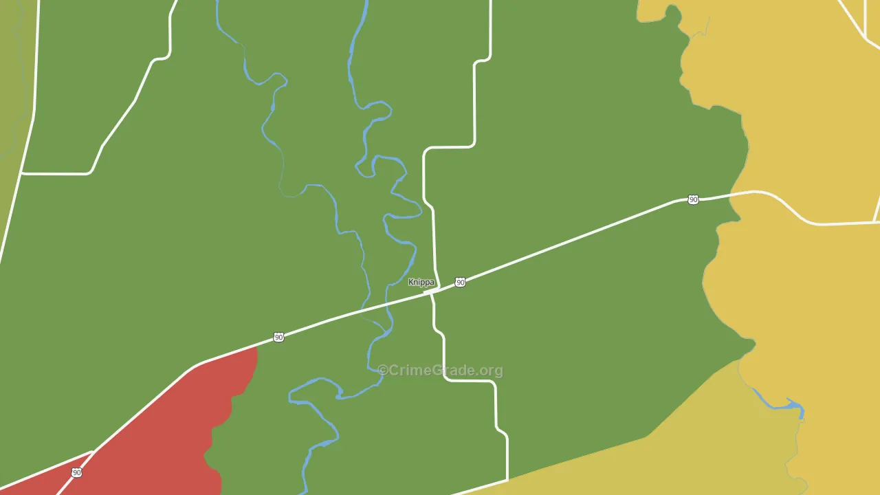 Knippa, TX Map of Vandalism Rates