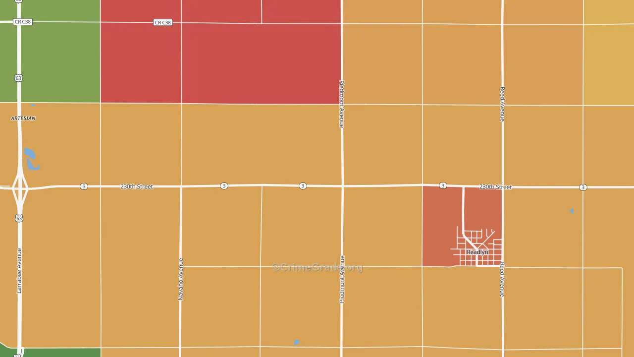 Knittel, IA Map of Vandalism Rates