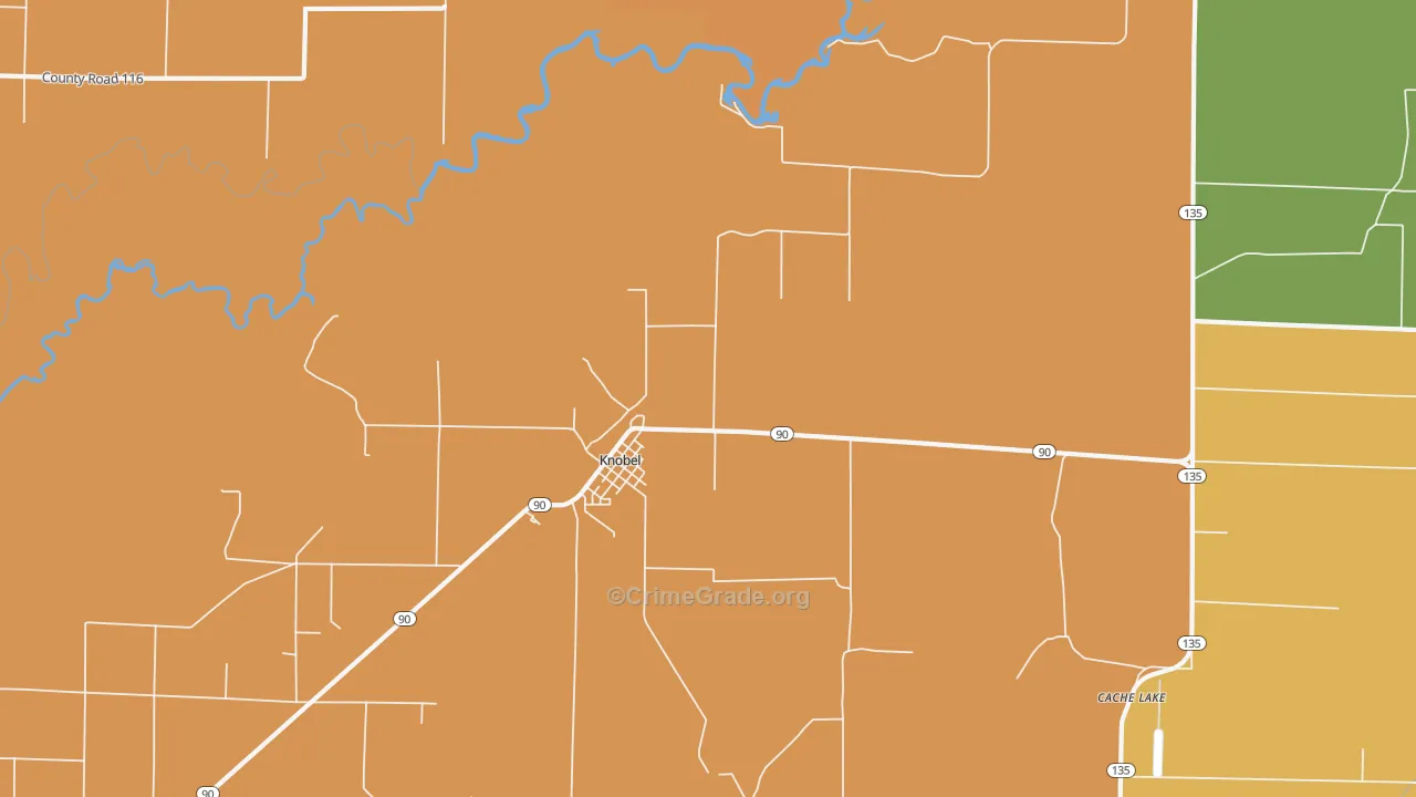 Knobel, AR Map of Vandalism Rates
