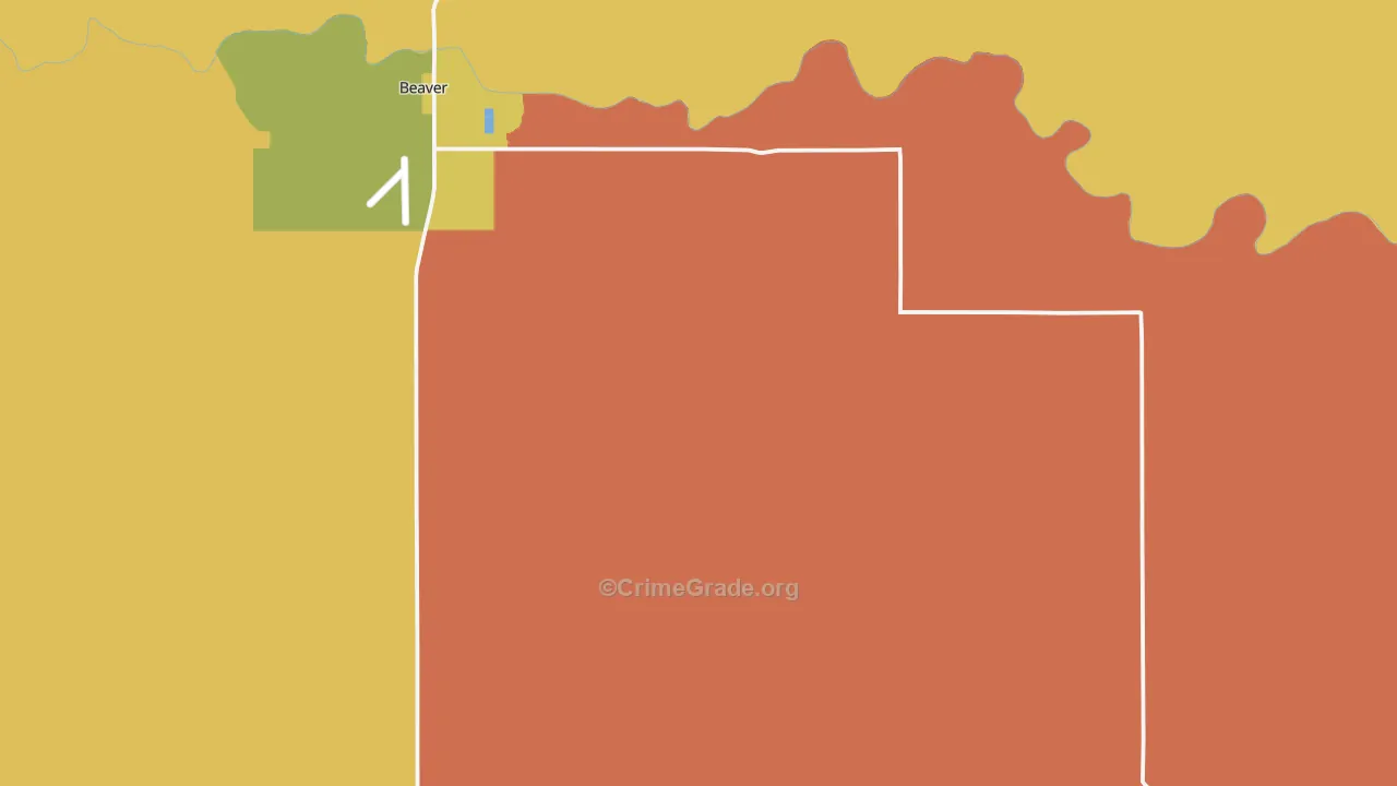 Knowles, OK Map of Vandalism Rates
