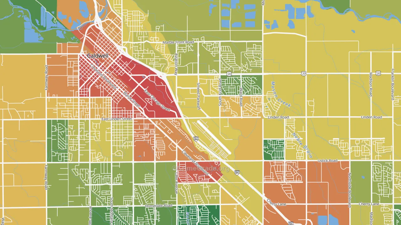 Knowlton Heights, ID Map of Vandalism Rates