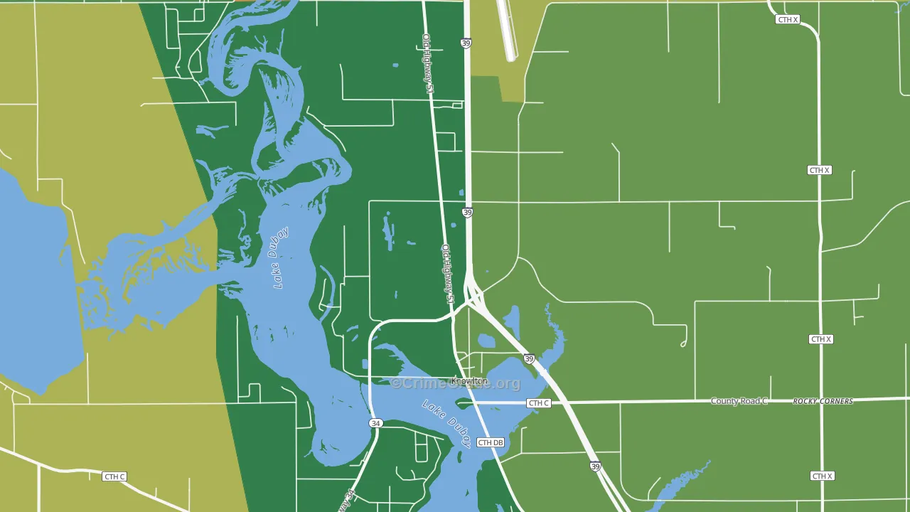 Knowlton, WI Map of Vandalism Rates