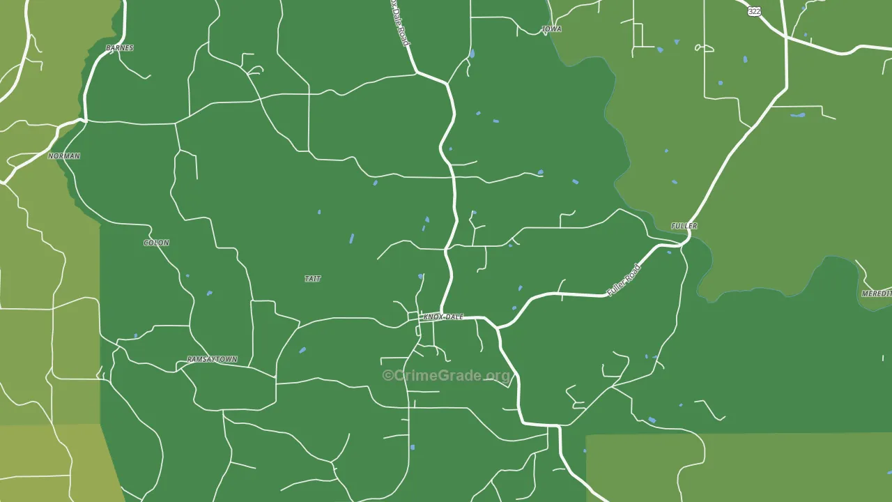 Knox Dale, PA Map of Vandalism Rates