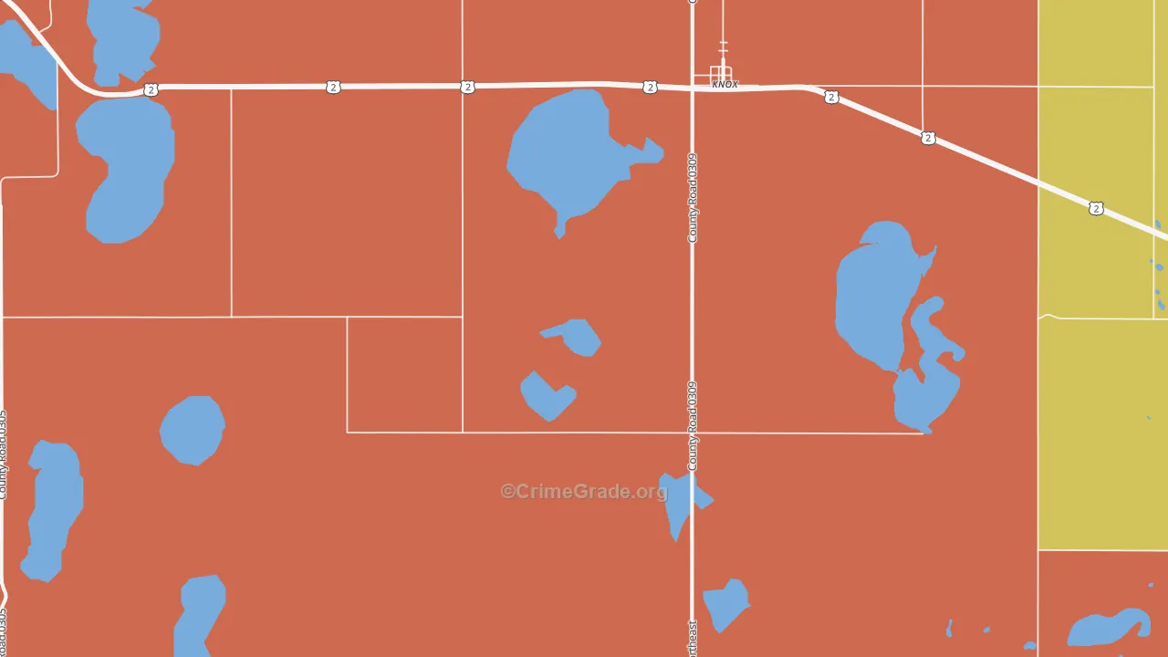 Knox, ND Map of Vandalism Rates